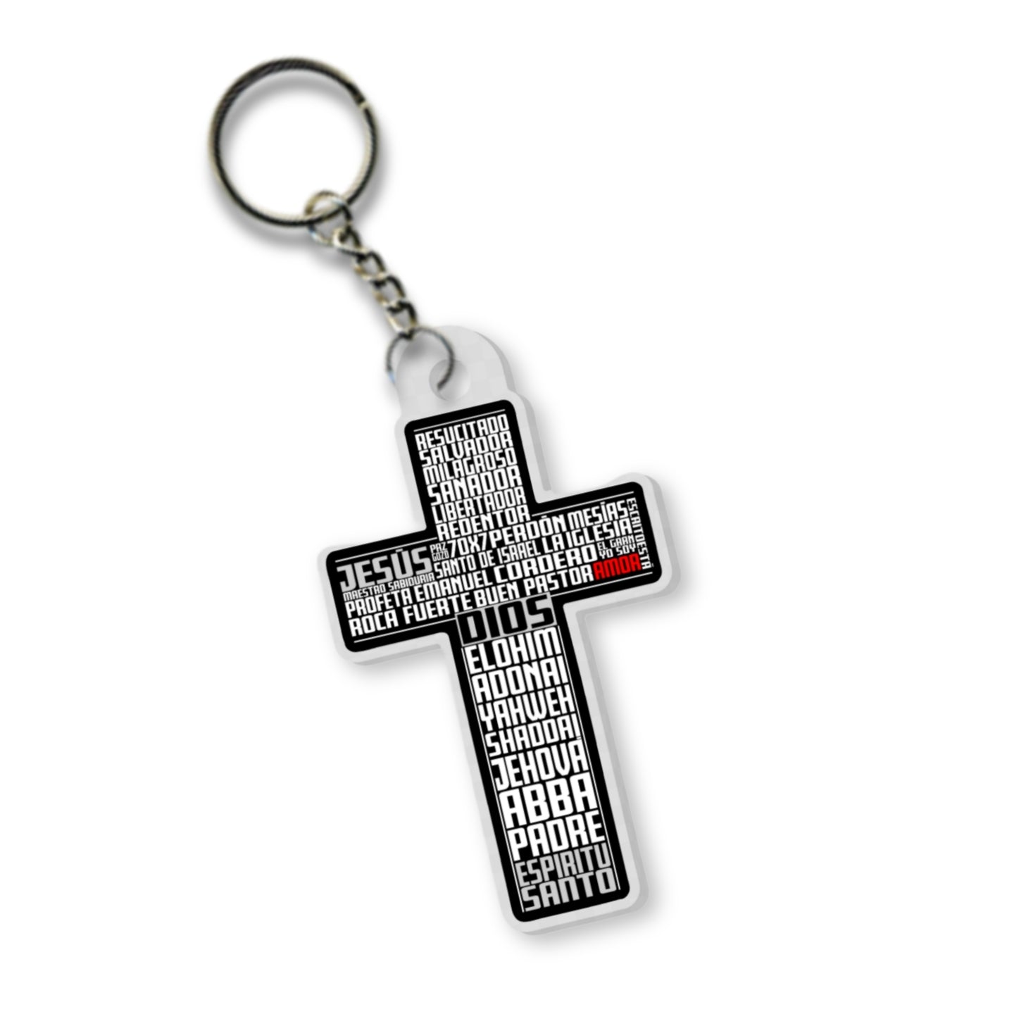 Cross Key Chain - ESCRITO:ESTÁ