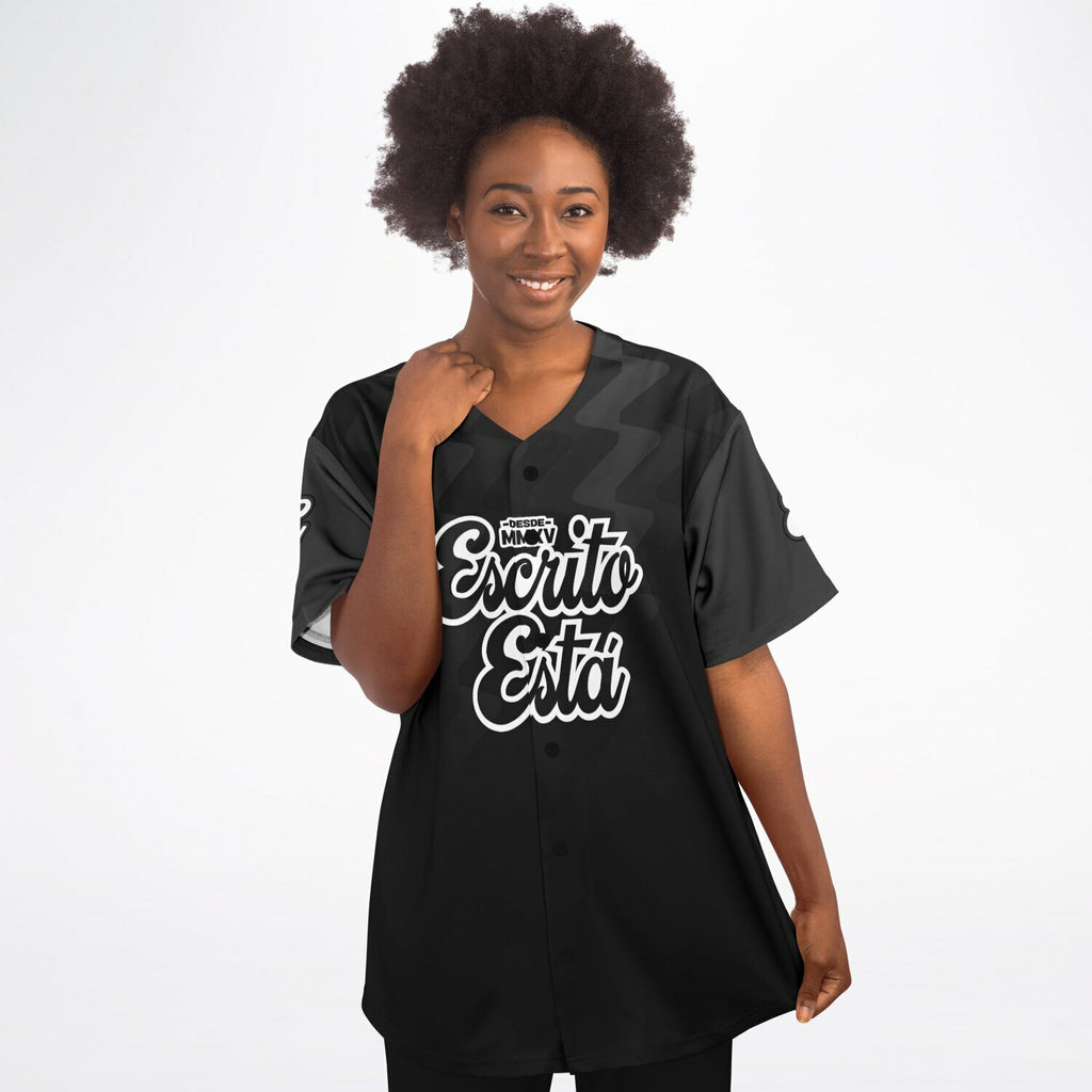Black-Gray Baseball Jersey