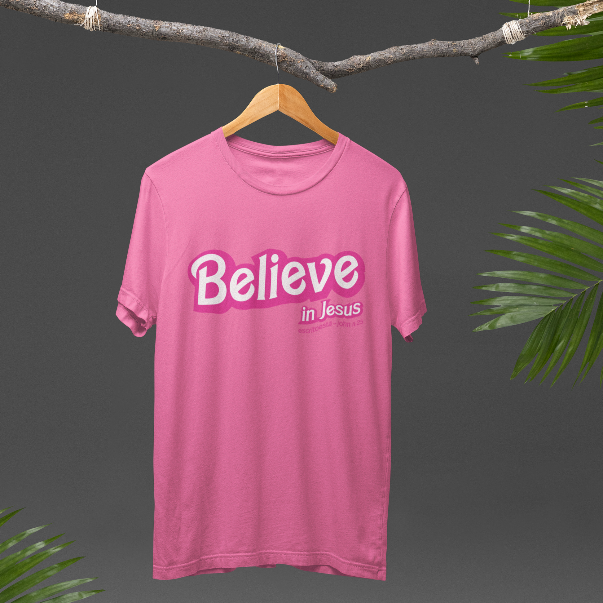 Camisa cristiana ESCRITOESTÁ– diseño icónico de fe y confianza.