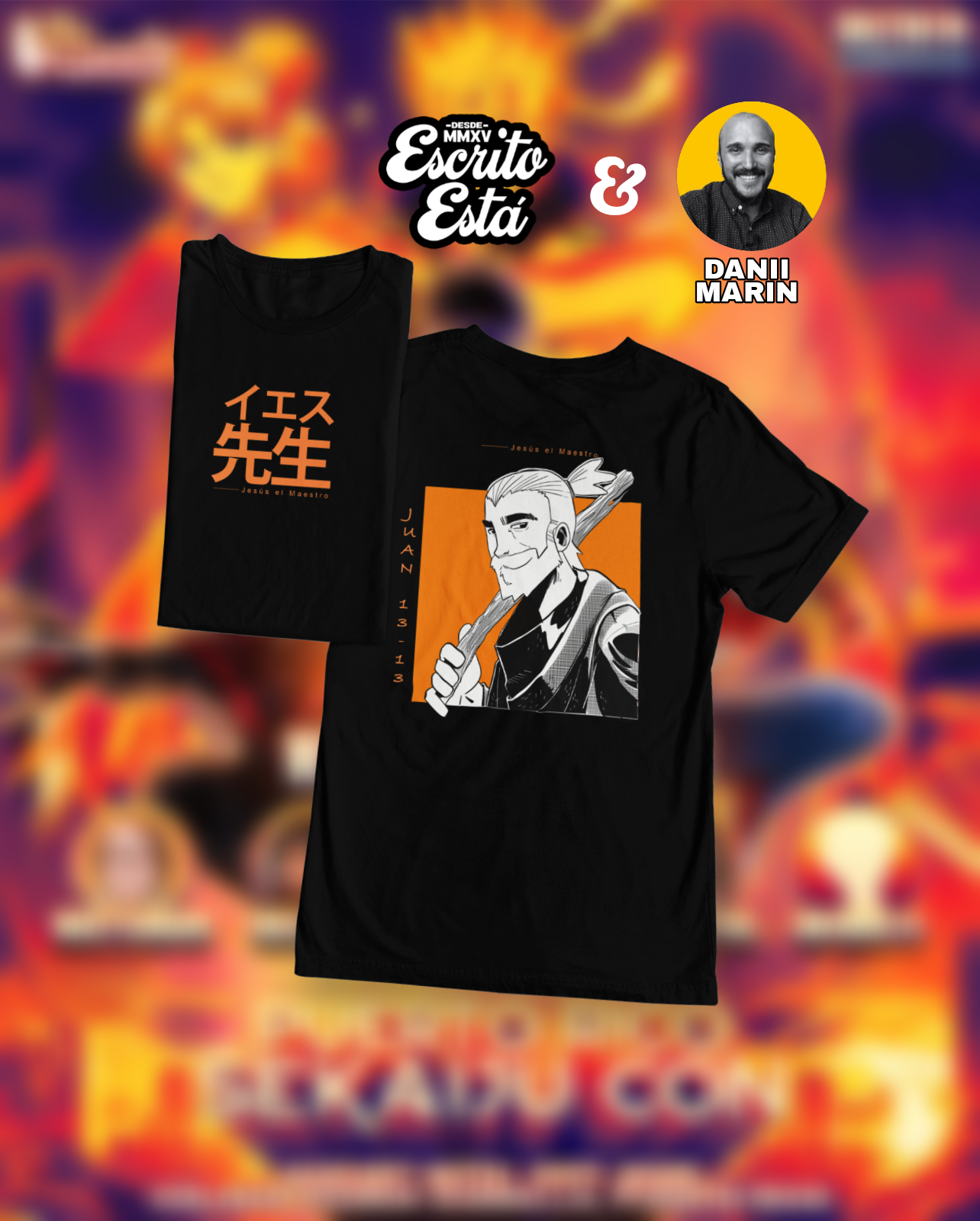 Camisa cristiana ESCRITOESTÁ– diseño icónico de fe y confianza.