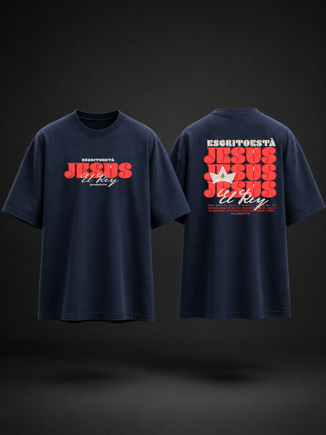 Camisa cristiana El Rey ESCRITOESTÁ camiseta cristiana premium Heavyweight