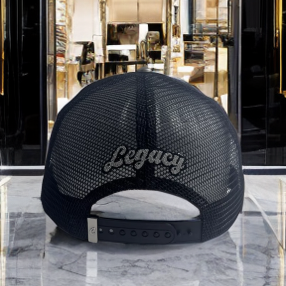 Legacy Leather Black Cap