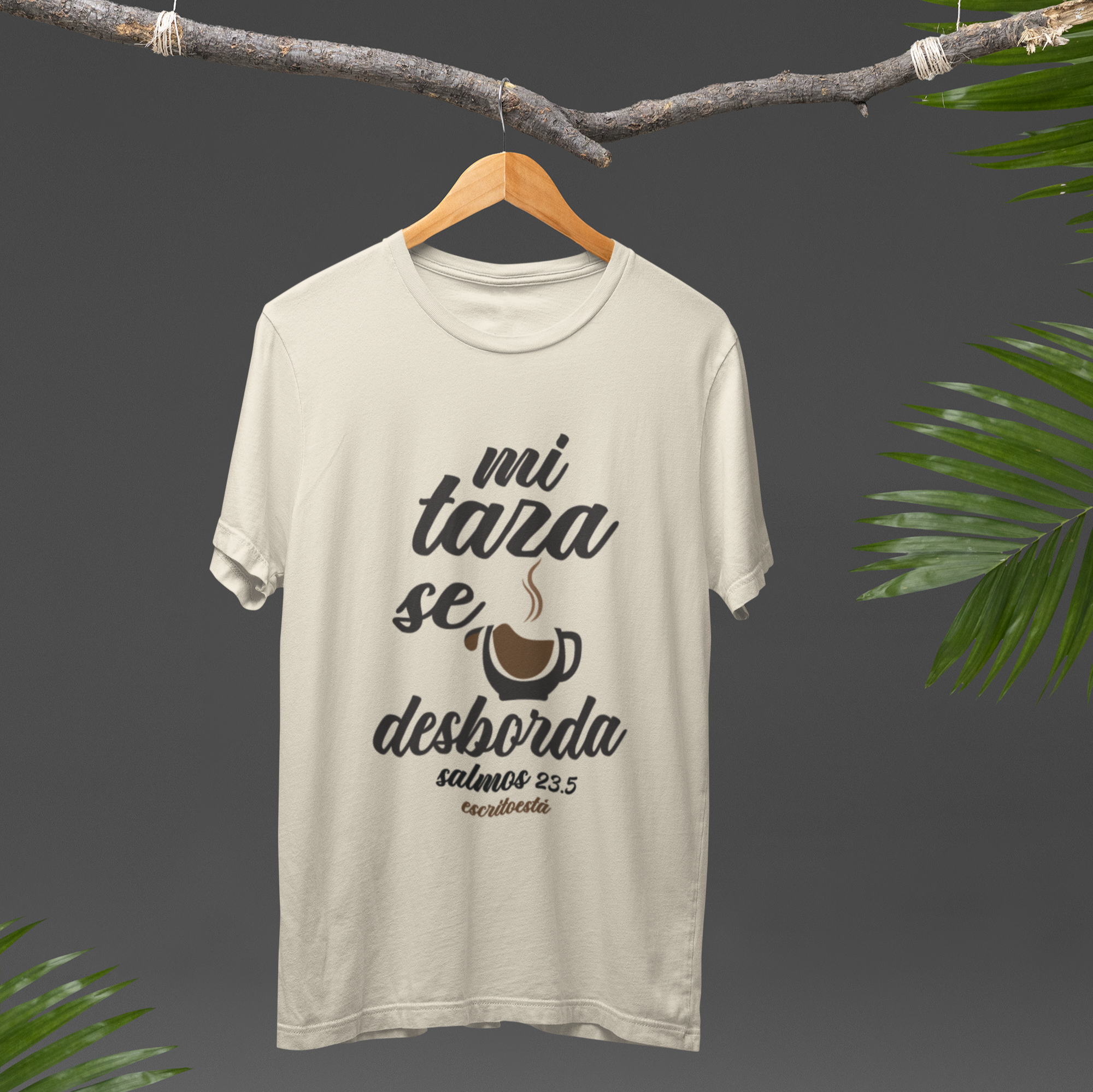 Camisa cristiana ESCRITOESTÁ– diseño icónico de fe y confianza.