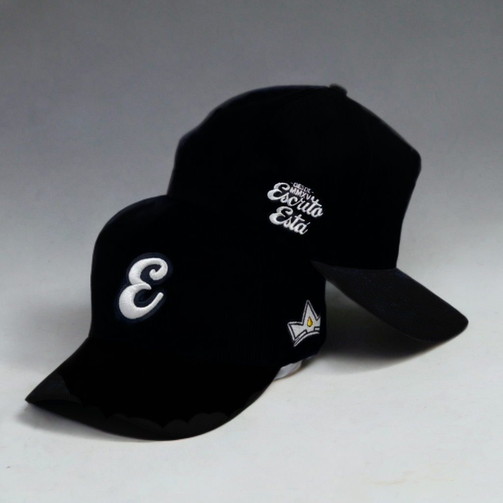 Brand Cap Black Corduroy