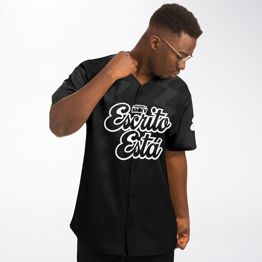 Black-Gray Baseball Jersey