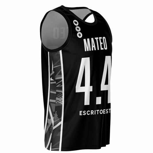 Subliminator Tonga Basketball Jersey Black White